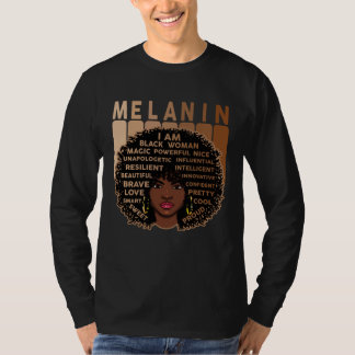 Camiseta Melanin Queen African American Strong Black Natura