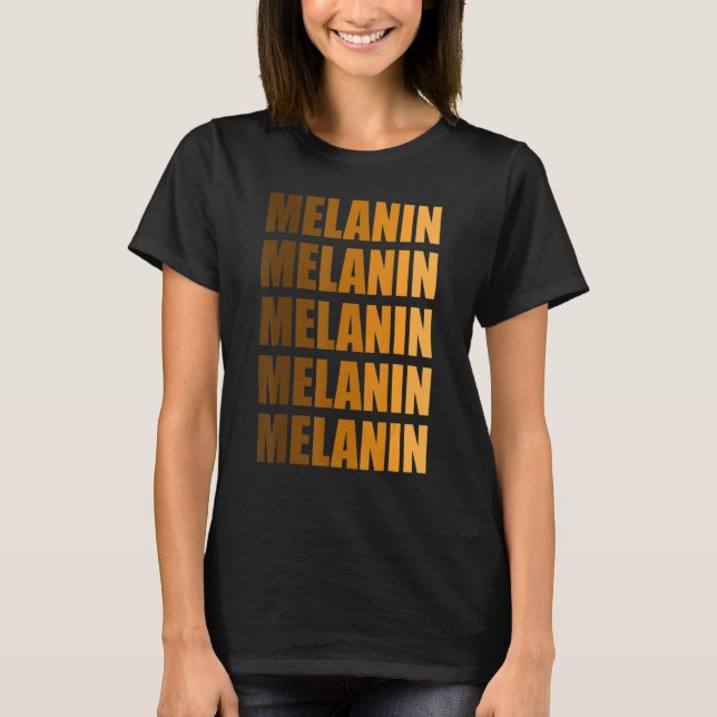 Camiseta Melanin Queen African American Strong Black Natura (Frente)