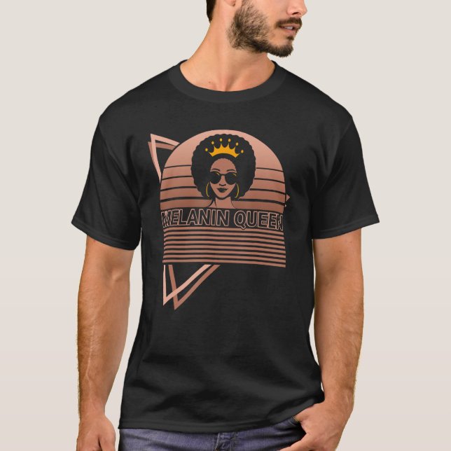 Camiseta Melanin Queen Brown Skin Black History Melanin Que (Frente)