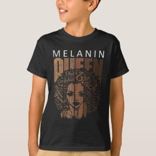 Camiseta Melanin QueenStrong Black African American Natural