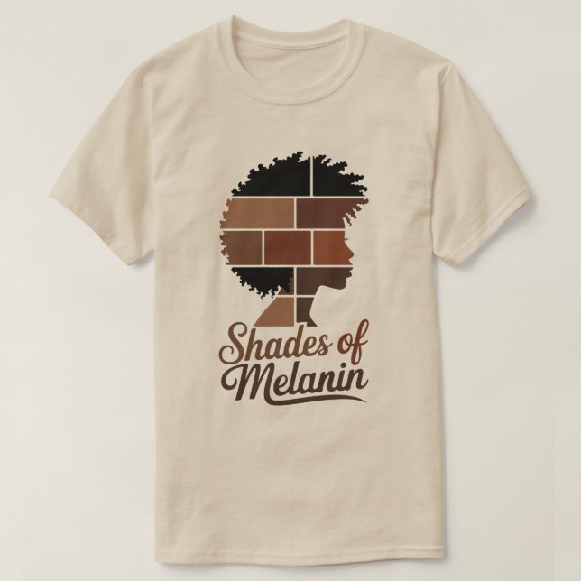Camiseta Melanin Shad Black Queen | Afro Woman Décima Junta (Frente do Design)