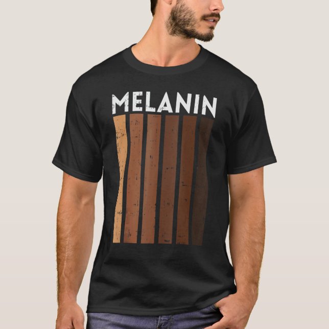 Camiseta Melanin Shades Black History Pride African America (Frente)