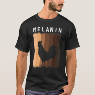 Camiseta Melanin Shades Black Pride Men Mulheres Pet Chicke