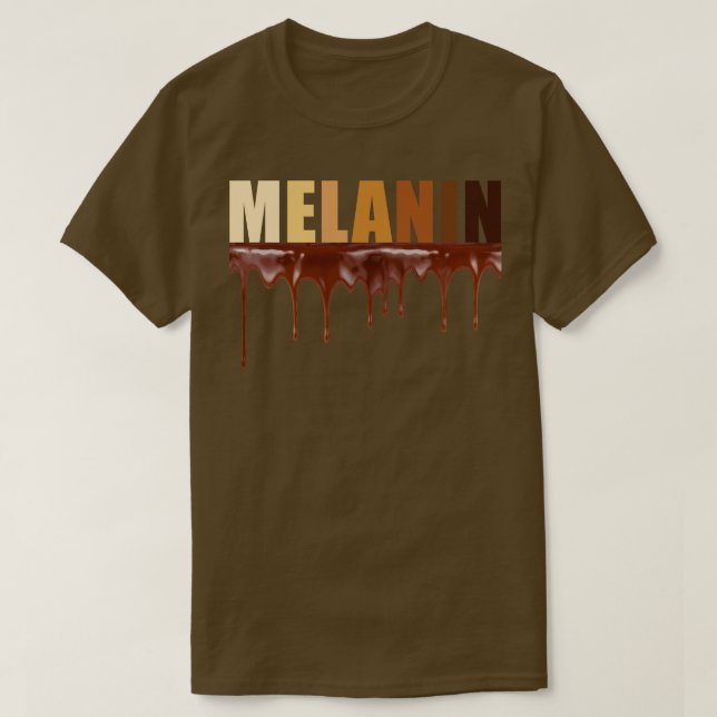 Camiseta Melanin Shades Chocolate Preto Gift (Frente do Design)