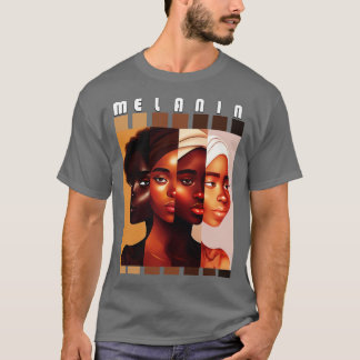 Camiseta Melanin Shades Mulheres Negra Afrocêntricas Orgulh