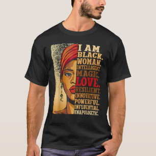 Camiseta Melanin Skin Girl empodera história negra