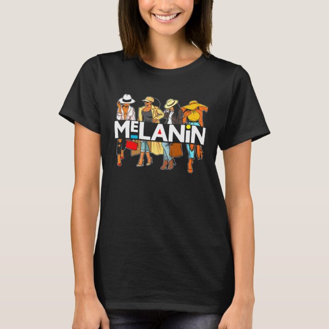 Camiseta Melanin Squad Sis Black Girl Magic Melanin Women S (Frente)
