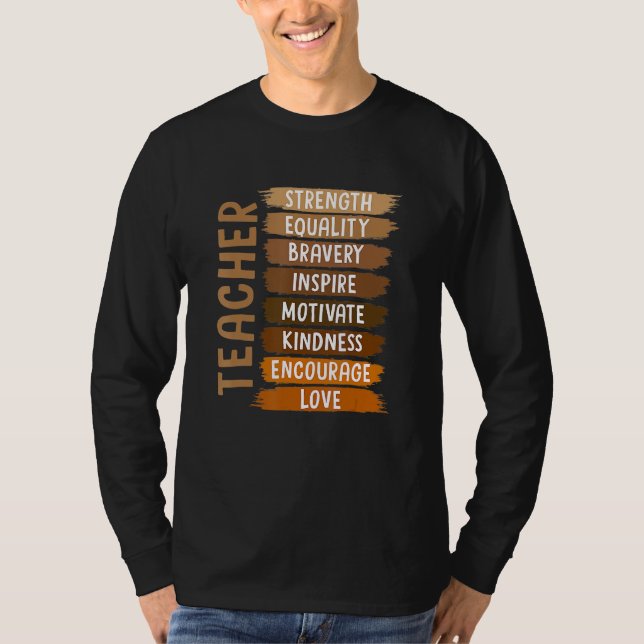 Camiseta Melanin Teacher Black History Month African Black  (Frente)