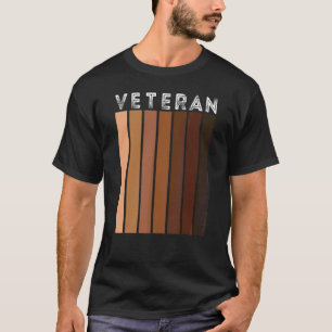 Camiseta Melanin Veteran Afro Mulher Veterana Preto Que