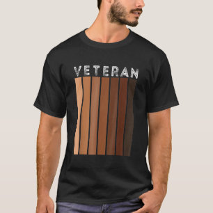 Camiseta Melanin Veteran Afro Mulher Veterana Preto Que