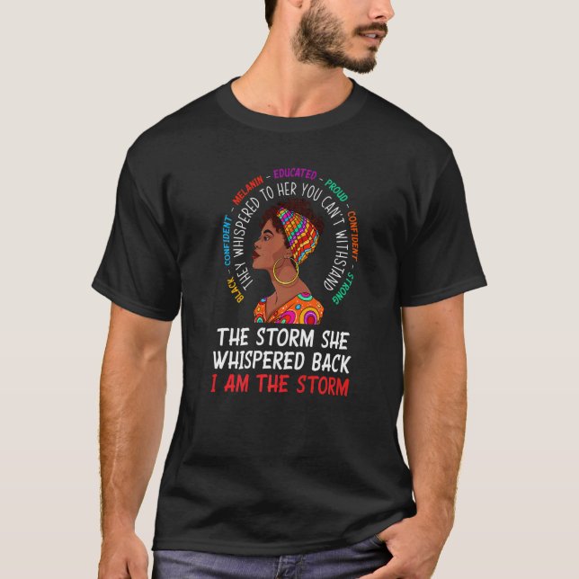 Camiseta Melanina Afro-Americana Negra Americana Afro-Ameri (Frente)