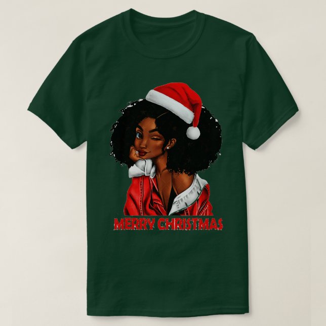 Camiseta Melanina americana negra (Frente do Design)