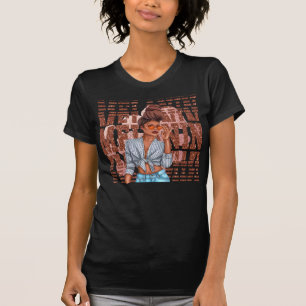 Camiseta Melanina Brilho Falso Chic Mulher Preta Glam