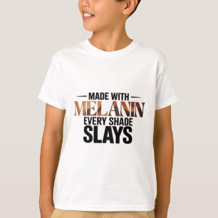 Camiseta Melanina Cada Tom Mata Cabelo Natural Rainha Afro