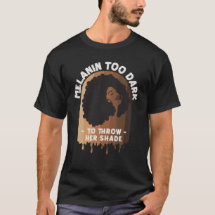 Camiseta Melanina Derramando Arremesso Sombra Cabelo Afro N
