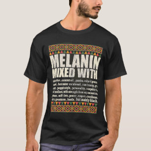 Camiseta Melanina Misturada Com História Negra Mês Em Diver