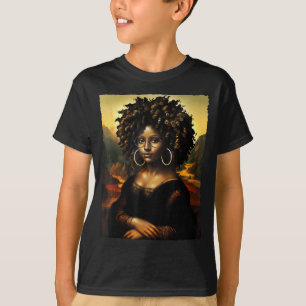Camiseta Melanina mona lisa história negra americana