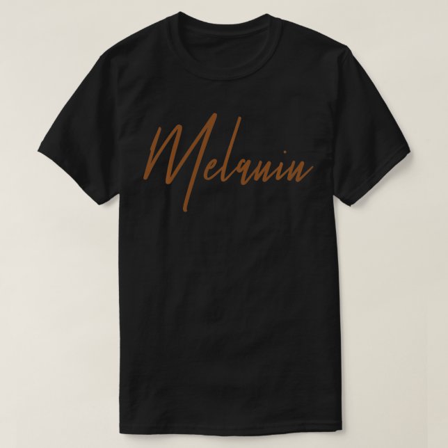Camiseta Melanina para História Negra (Frente do Design)