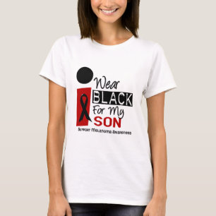 Camiseta Melanoma eu visto o preto para meu filho 9