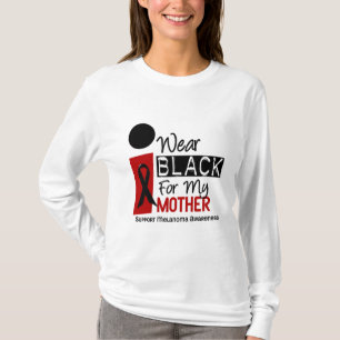 Camiseta Melanoma eu visto o preto para minha mãe 9