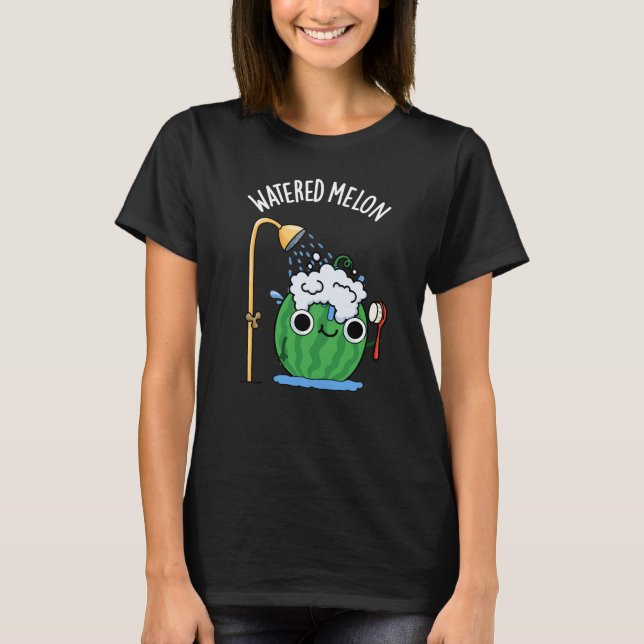 Camiseta Melão Águas Funny Melancia Pun Dark BG (Frente)