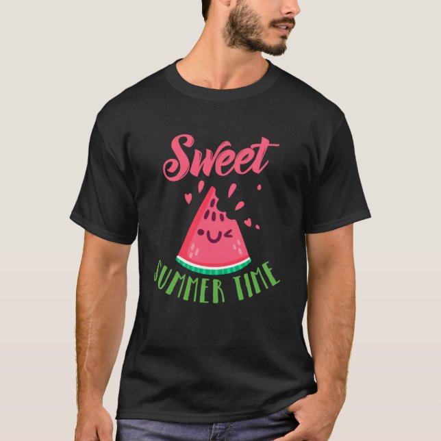 Camiseta Melão de Água de Verão Doce (Frente)