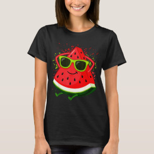 Camiseta Melão de Verão com Óculos de Sol Divertido
