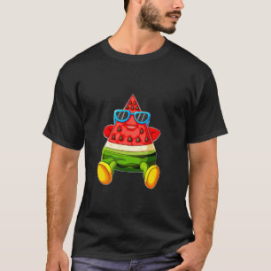 Camiseta Melão Engraçado Óculos de Sol de Fruta de Verão no