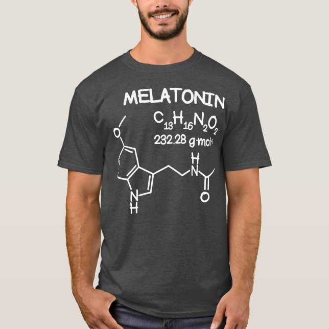 Camiseta Melatonin Molecule Structure T  Funny Sleep Men (Frente)