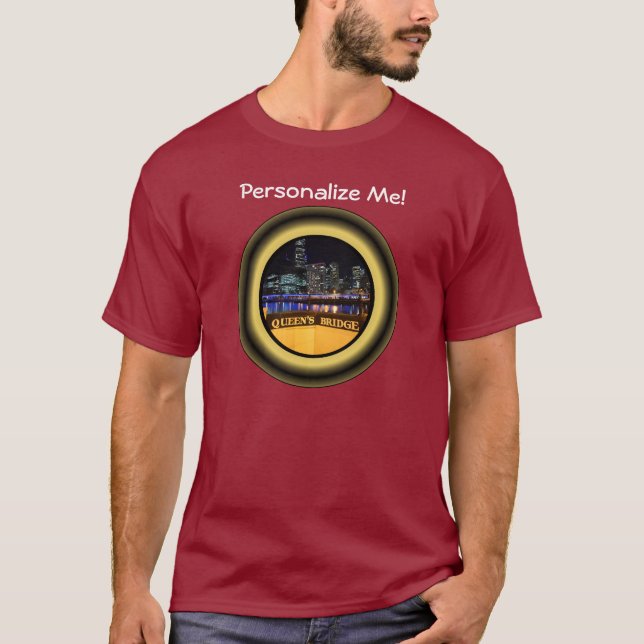 Camiseta Melbourne Austrália CDB Luzes sobre a Ponte da Rai (Frente)