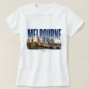 Camiseta Melbourne Austrália Ruas Costeiras Cultura