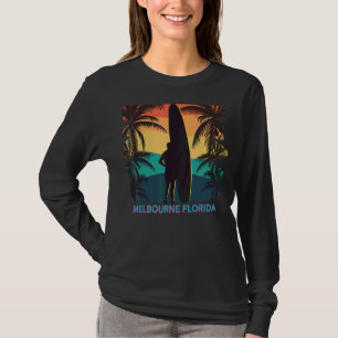 Camiseta Melbourne Florida Fl Palm Tree Surfboard Su