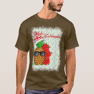 Camiseta Mele Kalikimaka Abacaxi de Natal do Havaí