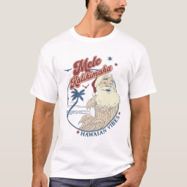 Camiseta Mele Kalikimaka Feliz Natal Estilo Havaiano