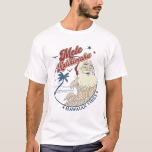 Camiseta Mele Kalikimaka Feliz Natal Estilo Havaiano