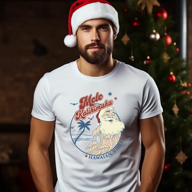 Camiseta Mele Kalikimaka Feliz Natal Estilo Hawaii (Criador carregado)