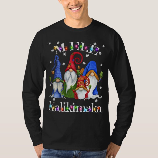 Camiseta Mele Kalikimaka Feliz Natal Gn Nórdico Havaiano (Frente)