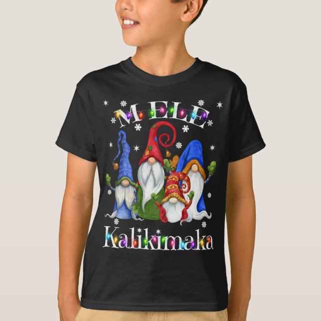 Camiseta Mele Kalikimaka Feliz Natal Gn Nórdico Havaiano (Frente)