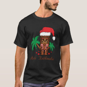 Camiseta Mele Kalikimaka Feliz Natal Havaiano Tiki Swea