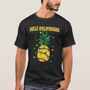 Camiseta Mele Kalikimaka Funny Hawaii, pinheiro das Luzes d