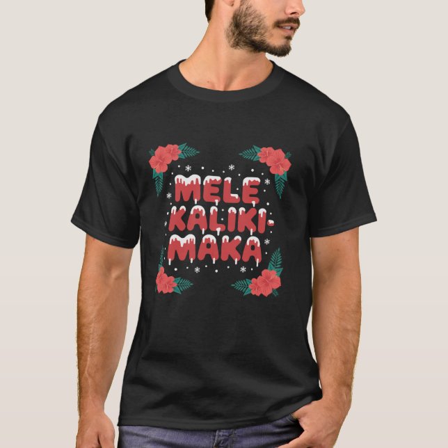 Camiseta Mele Kalikimaka Havaí Papai noel Cristo Feliz Hava (Frente)