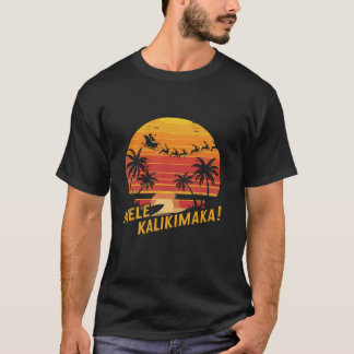 Camiseta Mele Kalikimaka Havaí Papai noel Cristo Feliz Hava