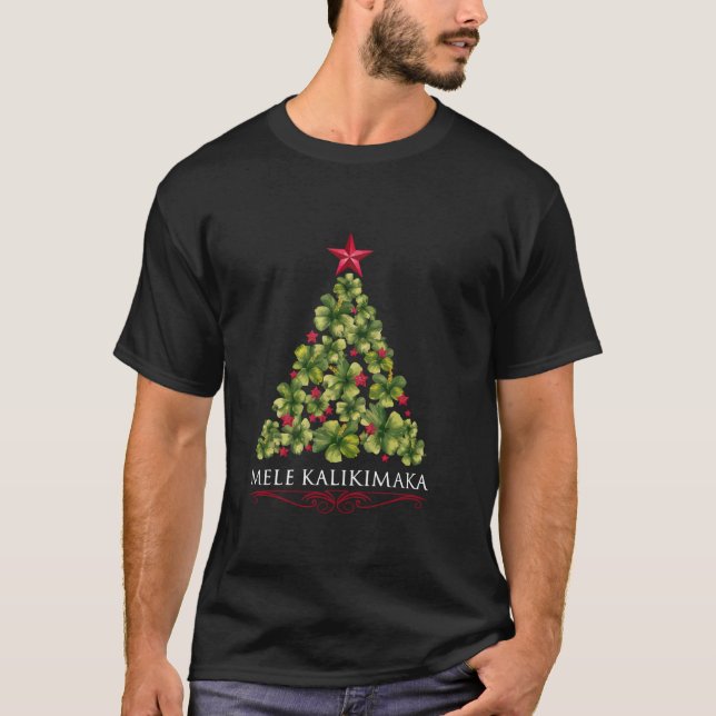Camiseta Mele Kalikimaka Havaí Papai noel Cristo Feliz Hava (Frente)