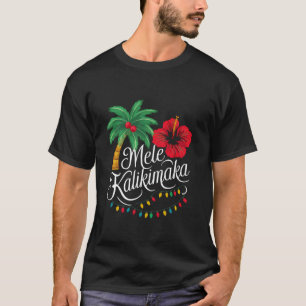 Camiseta Mele Kalikimaka Havaí Papai noel Cristo Feliz Hava