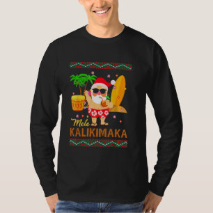 Camiseta Mele Kalikimaka Havaiana Natal Engraçado Surfer Sa