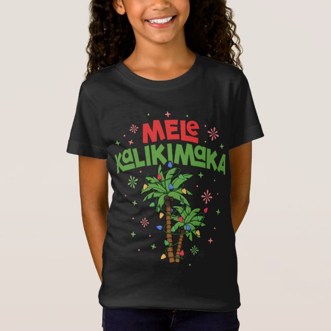 Camiseta Mele Kalikimaka Havaiana Palm-Light (Frente)