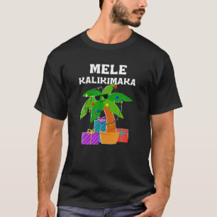 Camiseta Mele Kalikimaka Havaiana Tee Palm Tree L