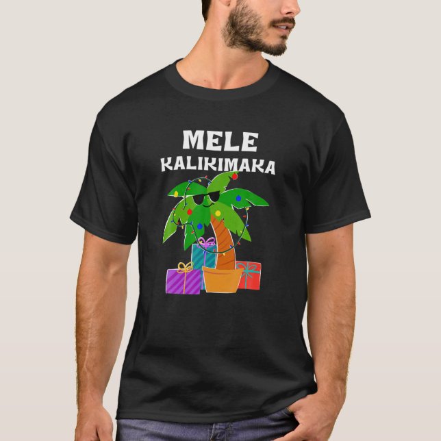 Camiseta Mele Kalikimaka Havaiana Tee Palm Tree L (Frente)