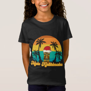 Camiseta Mele Kalikimaka Havaiano Natal Tiki Santa Hat