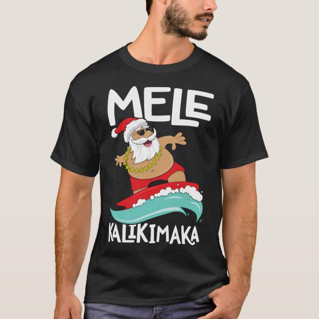 Camiseta Mele Kalikimaka Hawaii no Surfe (Frente)